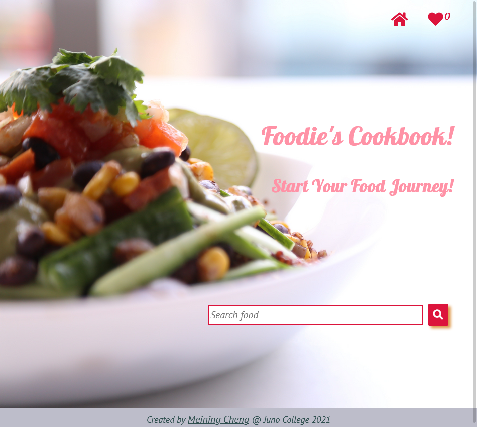 sceenshot of foodie's cookcook